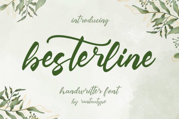 Besterline: A Stylish Handwritten Typeface for Editorial Design