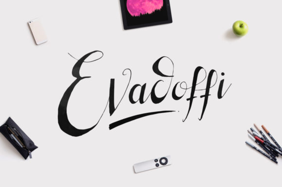 Evadoffi: The Handwritten Typeface for Editorial Design