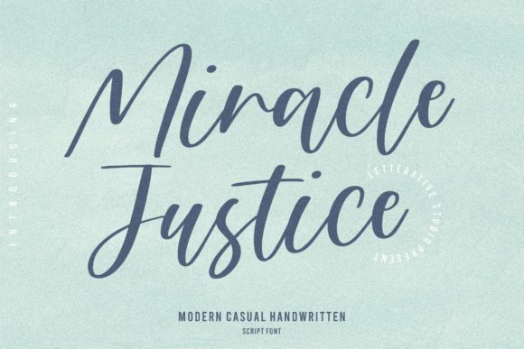 Miracle Justice Font Review: A Modern Handwritten Typeface for Creative Branding
